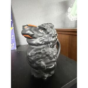 Antique Royal Bayreuth Babaria Black Poodle 6" Pitcher Creamer